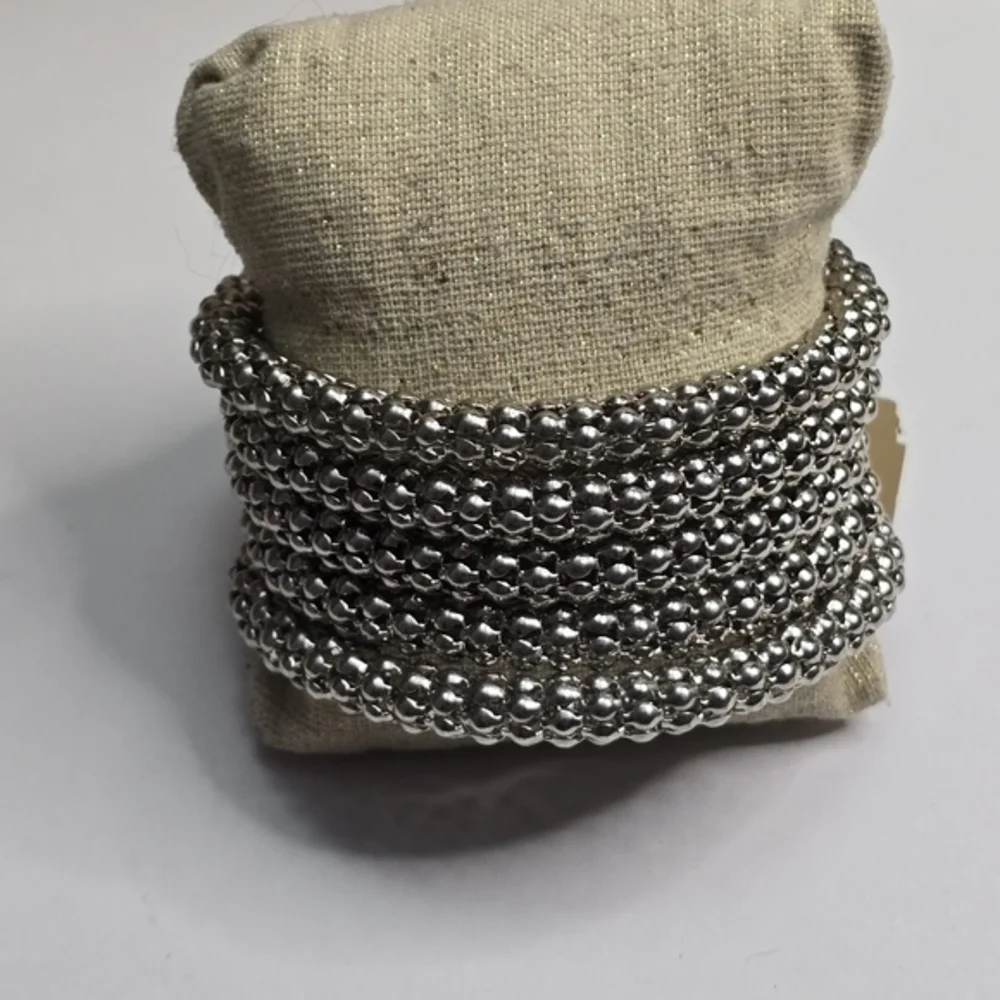 Treska Serpent‎ Skin Silver Tone Bangle Bracelet New
